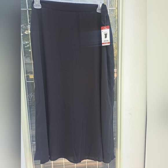 Vince Camuto Rich Black Maxi Pull On Skirt Size XL New - Picture 2 of 9